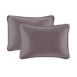 Madison Park Quebec Cotton Fibers Fill Brushed Microfiber Bedspread Set - Purple