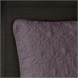 Madison Park Quebec Cotton Fibers Fill Brushed Microfiber Bedspread Set - Purple