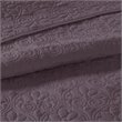 Madison Park Quebec Cotton Fibers Fill Brushed Microfiber Bedspread Set - Purple