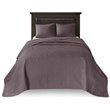 Madison Park Quebec Cotton Fibers Fill Brushed Microfiber Bedspread Set - Purple