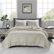 Madison Park Keaton 100 Percent Polyester Microfiber Coverlet Mini Set in Cream