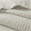 Madison Park Keaton 100 Percent Polyester Microfiber Coverlet Mini Set in Cream