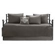 Madison Park Quebec Polyester Solid Brushed Reversible Daybed Cover Set in Gray