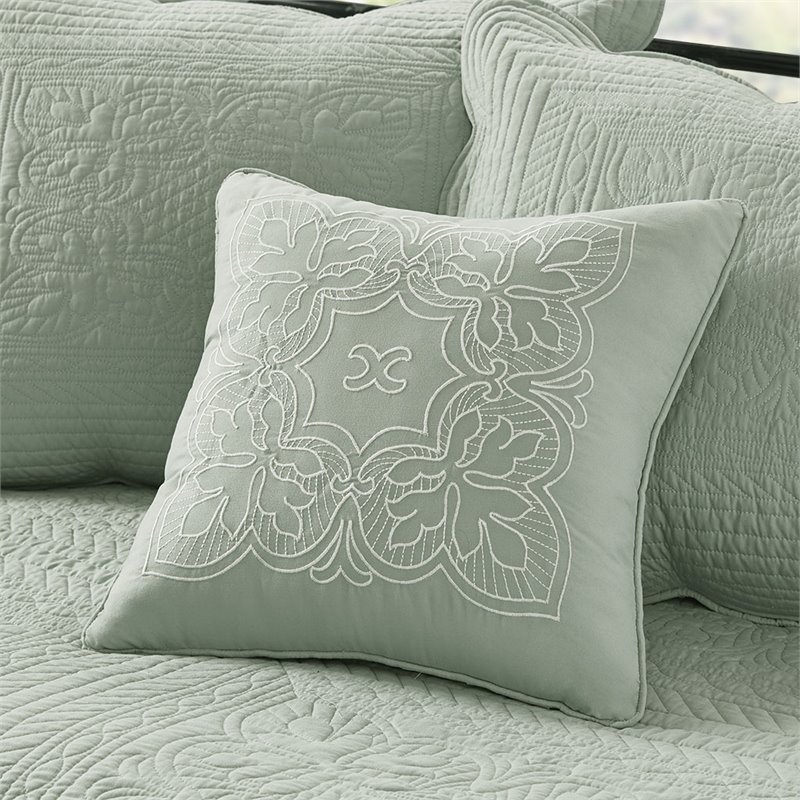 Madison Park Tuscany Polyester Microfiber 6pcs Daybed Cover Set in Green