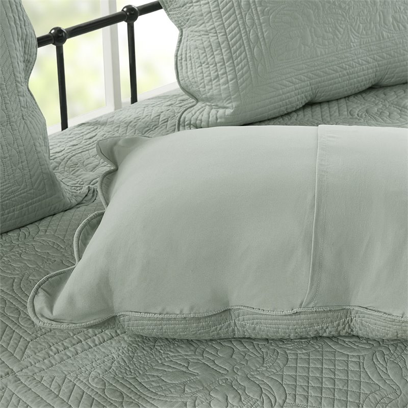 Madison Park Tuscany Polyester Microfiber 6pcs Daybed Cover Set in Green