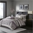 Madison Park Rhapsody 7-Piece Polyester Jacquard Comforter Set in Purple