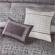 Madison Park Rhapsody 7-Piece Polyester Jacquard Comforter Set in Purple