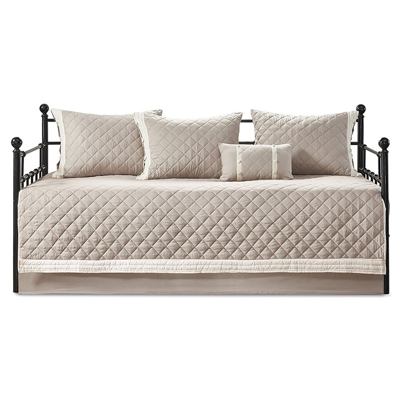 Madison Park Breanna 6-Piece 100 Percent Cotton Daybed Cover Set in Brown