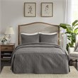 Madison Park Traditional 100 Percent Polyester Fitted Bedspread in Gray