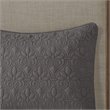 Madison Park Traditional 100 Percent Polyester Fitted Bedspread in Gray