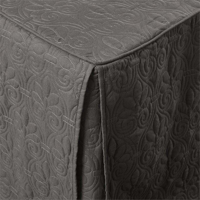 Madison Park Traditional 100 Percent Polyester Fitted Bedspread in Gray