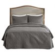 Madison Park Traditional 100 Percent Polyester Fitted Bedspread in Gray