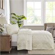 Madison Park Traditional 100 Percent Polyester Fitted Bedspread in Cream
