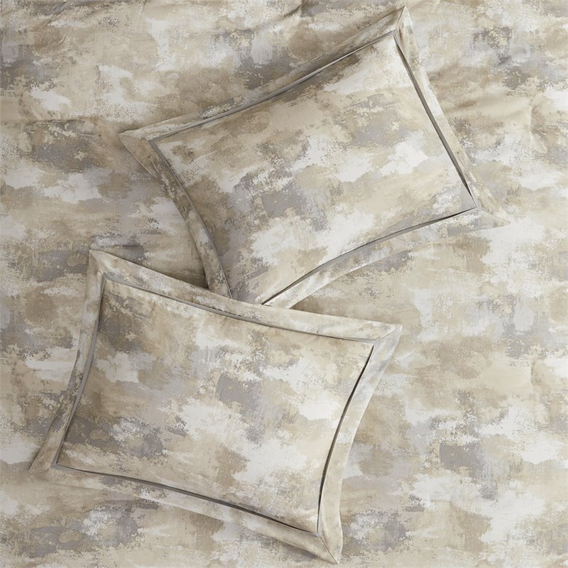 Madison Park Beacon 7-Piece Cotton Fabric Comforter Set in Gray