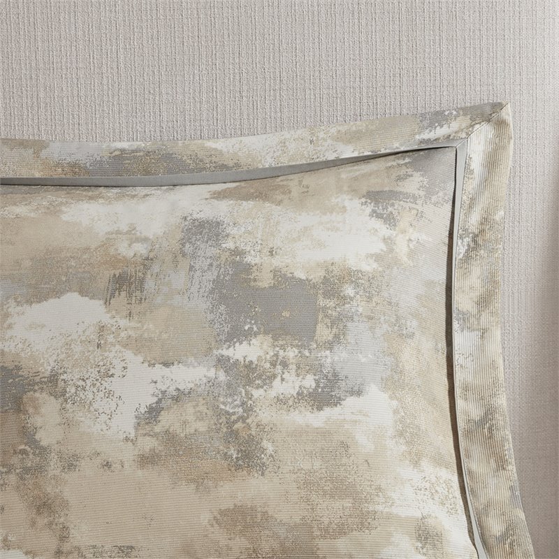 Madison Park Beacon 7-Piece Cotton Fabric Comforter Set in Gray