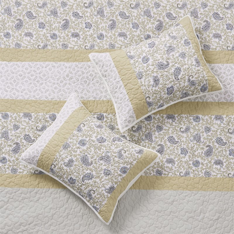Madison Park 6-Piece Polyester Cotton Percale Printed Coverlet Set - Multi-Color