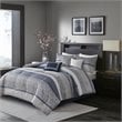 Madison Park Rhapsody 7-Piece Polyester Jacquard Comforter Set in Navy Finish