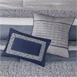 Madison Park Rhapsody 7-Piece Polyester Jacquard Comforter Set in Navy Finish