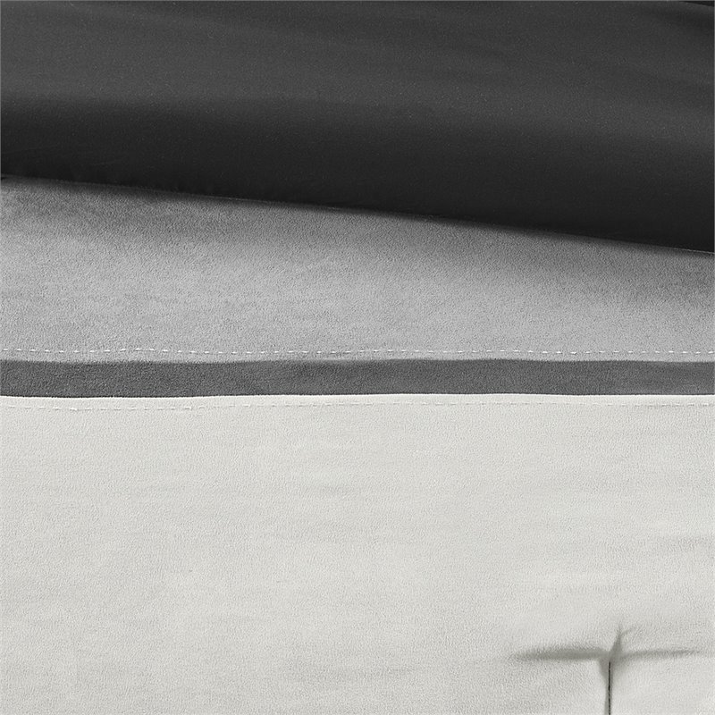 Madison Park Palisades 7-Piece Polyester Faux Suede Comforter Set in Black