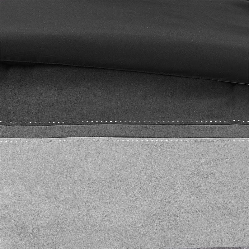 Madison Park Palisades 7-Piece Polyester Faux Suede Comforter Set in Black