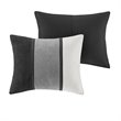 Madison Park Palisades 7-Piece Polyester Faux Suede Comforter Set in Black