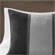 Madison Park Palisades 7-Piece Polyester Faux Suede Comforter Set in Black