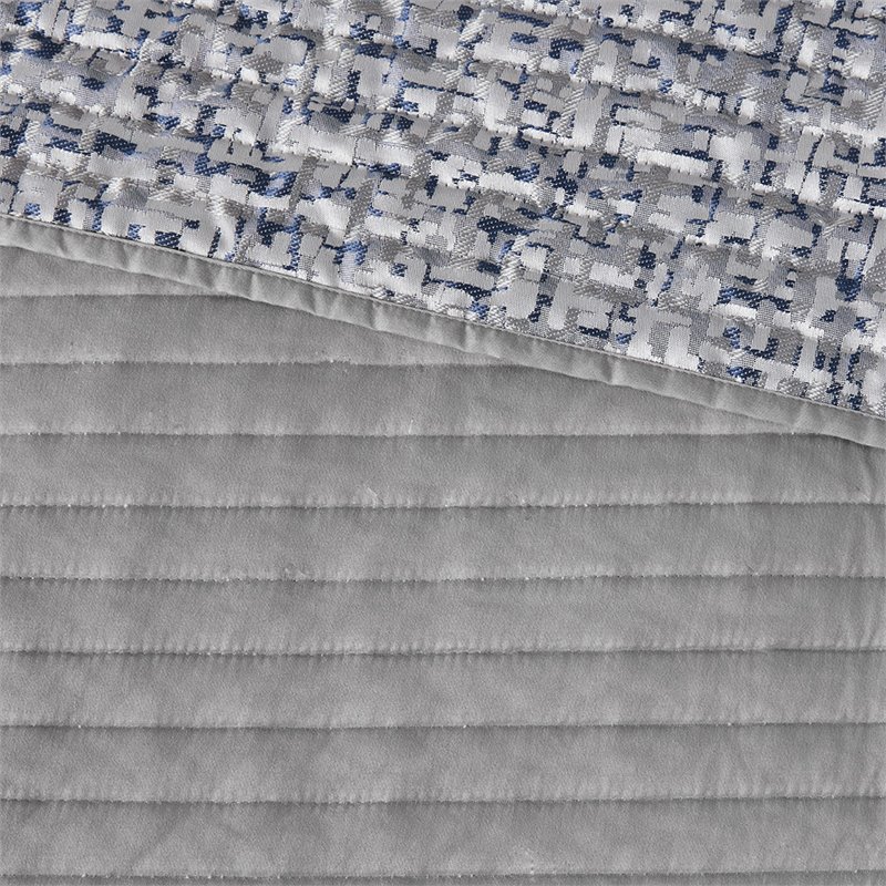 Madison Park Rhapsody 6-Piece Polyester Jacquard Coverlet Set in Navy