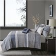 Madison Park Rhapsody 6-Piece Polyester Jacquard Coverlet Set in Navy