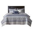 Madison Park Rhapsody 6-Piece Polyester Jacquard Coverlet Set in Navy