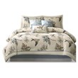 Madison Park Quincy 7-Piece Cotton Twill Printed Comforter Set in Brown