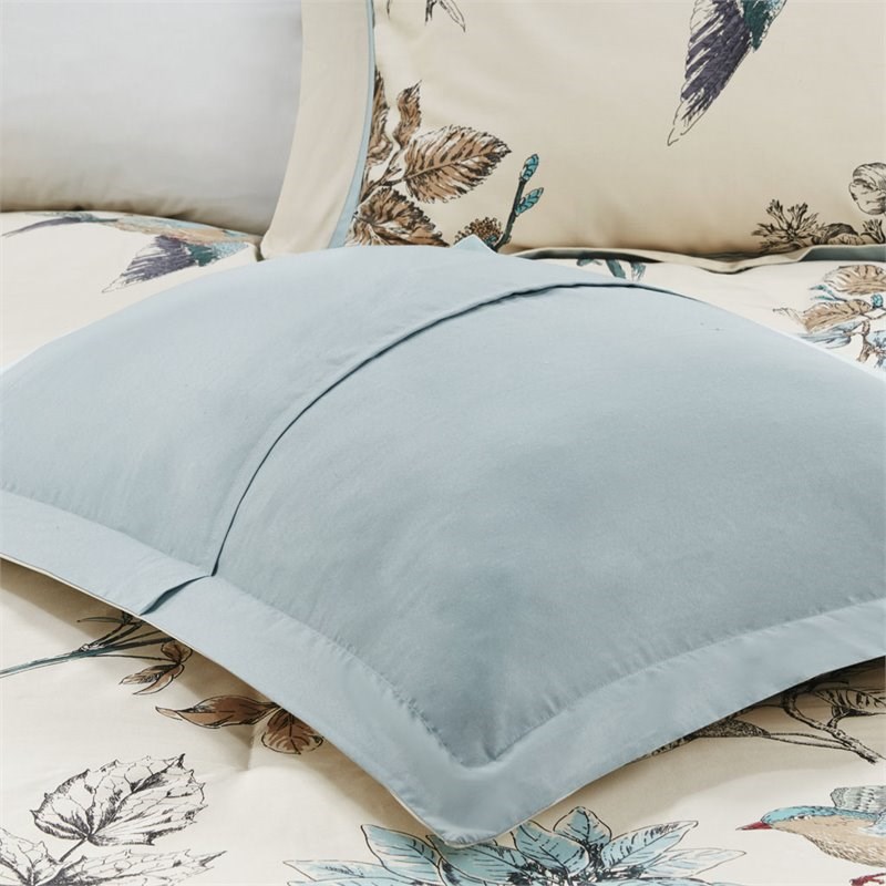 Madison Park Quincy 7-Piece Cotton Twill Printed Comforter Set in Brown