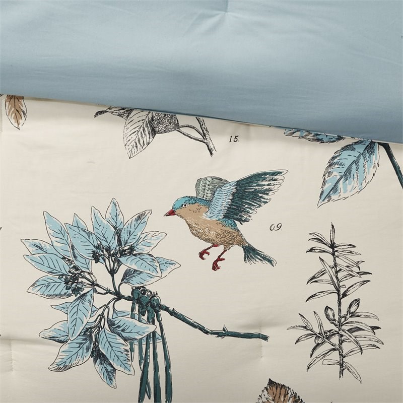 Madison Park Quincy 7-Piece Cotton Twill Printed Comforter Set in Brown