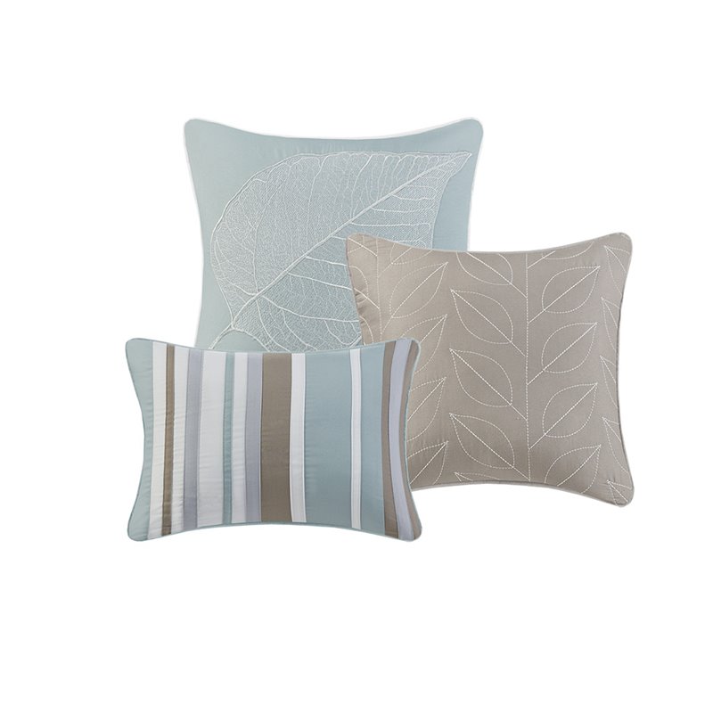 Madison Park 6-Piece Polyester Microfiber Coverlet Set with Embroidery in White