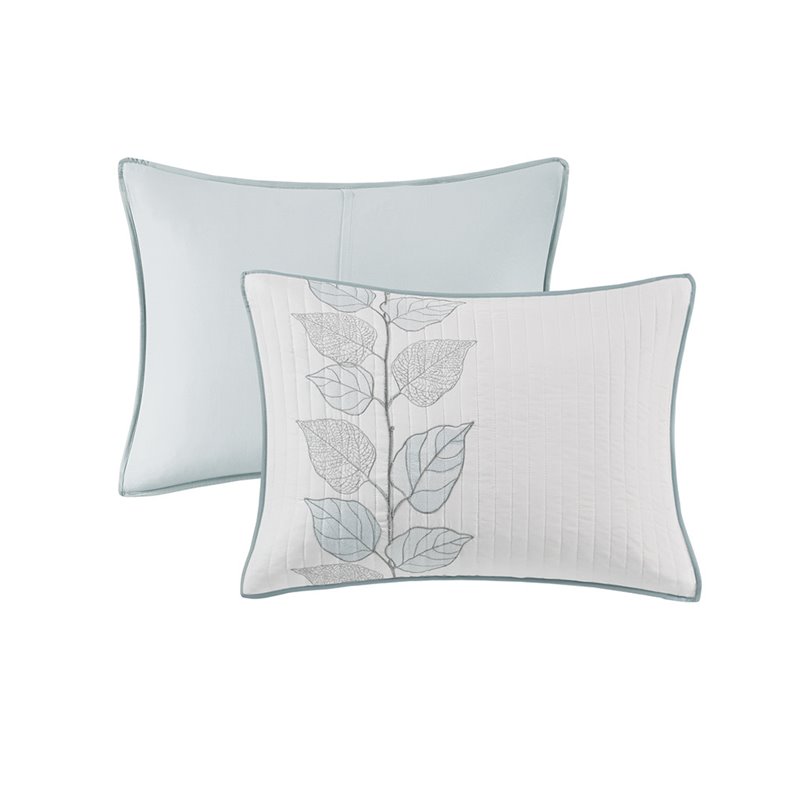 Madison Park 6-Piece Polyester Microfiber Coverlet Set with Embroidery in White