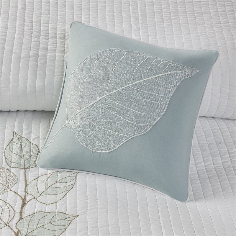 Madison Park 6-Piece Polyester Microfiber Coverlet Set with Embroidery in White
