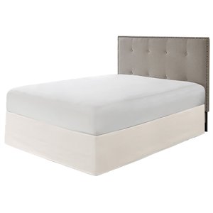 Madison Park Polyester Microfiber Wrap Around Adjustable Bedskirt in Ivory