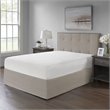 Madison Park Polyester Microfiber Wrap Around Adjustable Bedskirt in Brown
