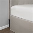 Madison Park Polyester Microfiber Wrap Around Adjustable Bedskirt in Brown