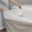Madison Park Polyester Microfiber Wrap Around Adjustable Bedskirt in Brown
