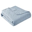 Madison Park 100 Percent Polyester Microfiber Oversized Quilted Throw in Blue