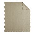 Madison Park Microfiber Oversized Quilted Throw with Scalloped Edges in Brown