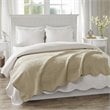 Madison Park Microfiber Oversized Quilted Throw with Scalloped Edges in Brown