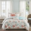 Madison Park Pebble Beach 6-Piece Cotton Full/Queen Duvet Set in Multi-Color