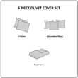 Madison Park Pebble Beach 6-Piece Cotton Full/Queen Duvet Set in Multi-Color