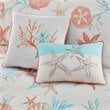 Madison Park Pebble Beach 6-Piece Cotton Full/Queen Duvet Set in Multi-Color
