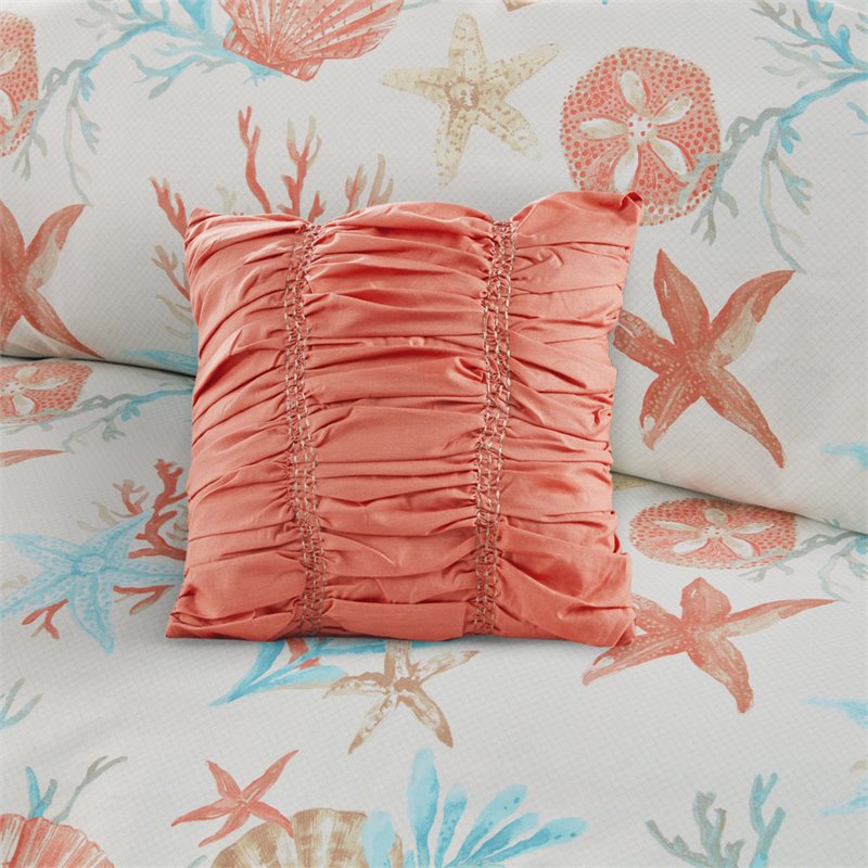 Madison Park Pebble Beach 6-Piece Cotton Full/Queen Duvet Set in Multi-Color