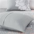 Madison Park Lola 6-Piece 100 Percent Cotton Sateen Printed Coverlet Set in Gray