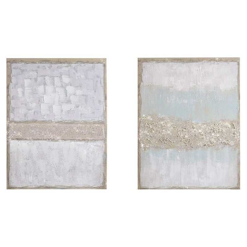 Madison Park 2-Piece MDF Paper Canvas with Glitter Embellishment in Multi-Color