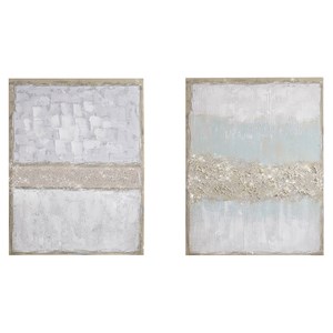 Madison Park 2-Piece MDF Paper Canvas with Glitter Embellishment in Multi-Color