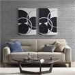INK+IVY Celestial 2-Piece MDF and Gel Coat Horizontal Foil Canvas in Navy